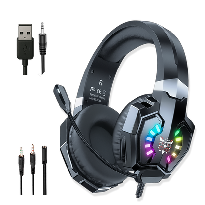 Diadema Gamer ONIKUMA X32 RGB – Drivers 50mm | Mic Flexible | Cable 2m | Universal