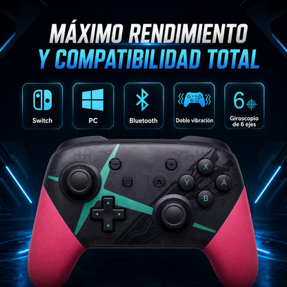 Control Pro Genérico Nintendo Switch - Edición Xenoblade Chronicles | Bluetooth Vibración Dual Giroscopio | 8H