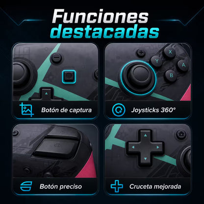 Control Pro Genérico Nintendo Switch - Edición Xenoblade Chronicles | Bluetooth Vibración Dual Giroscopio | 8H