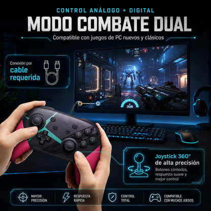 Control Pro Genérico Nintendo Switch - Edición Xenoblade Chronicles | Bluetooth Vibración Dual Giroscopio | 8H