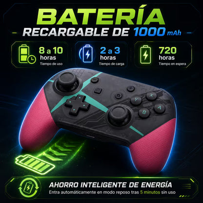 Control Pro Genérico Nintendo Switch - Edición Xenoblade Chronicles | Bluetooth Vibración Dual Giroscopio | 8H