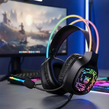 Diadema Gamer ONIKUMA X22 RGB Negra - Audio Estéreo 50mm
