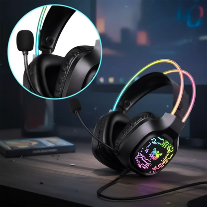 Diadema Gamer ONIKUMA X22 RGB Negra - Audio Estéreo 50mm