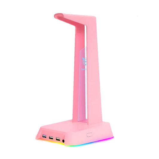 Soporte Gaming RGB con Hub USB y Audio 3.5mm | ONIKUMA ST-2 ROSADO