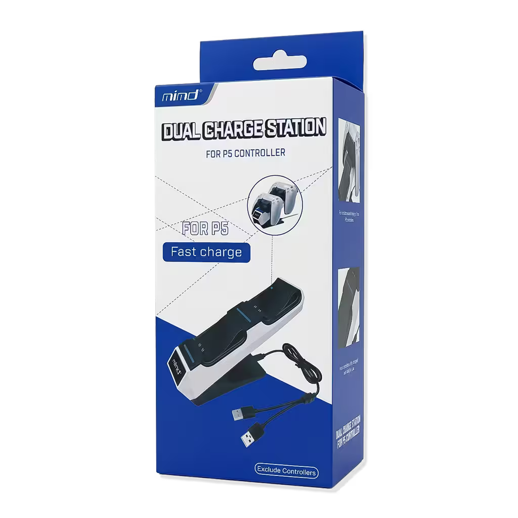 Base Cargadora Dual PS5 – Carga Rápida USB-C MIMD