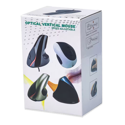 Mouse Ergonómico Vertical Inalámbrico - 5 Botones 2400 DPI Recargable | Negro