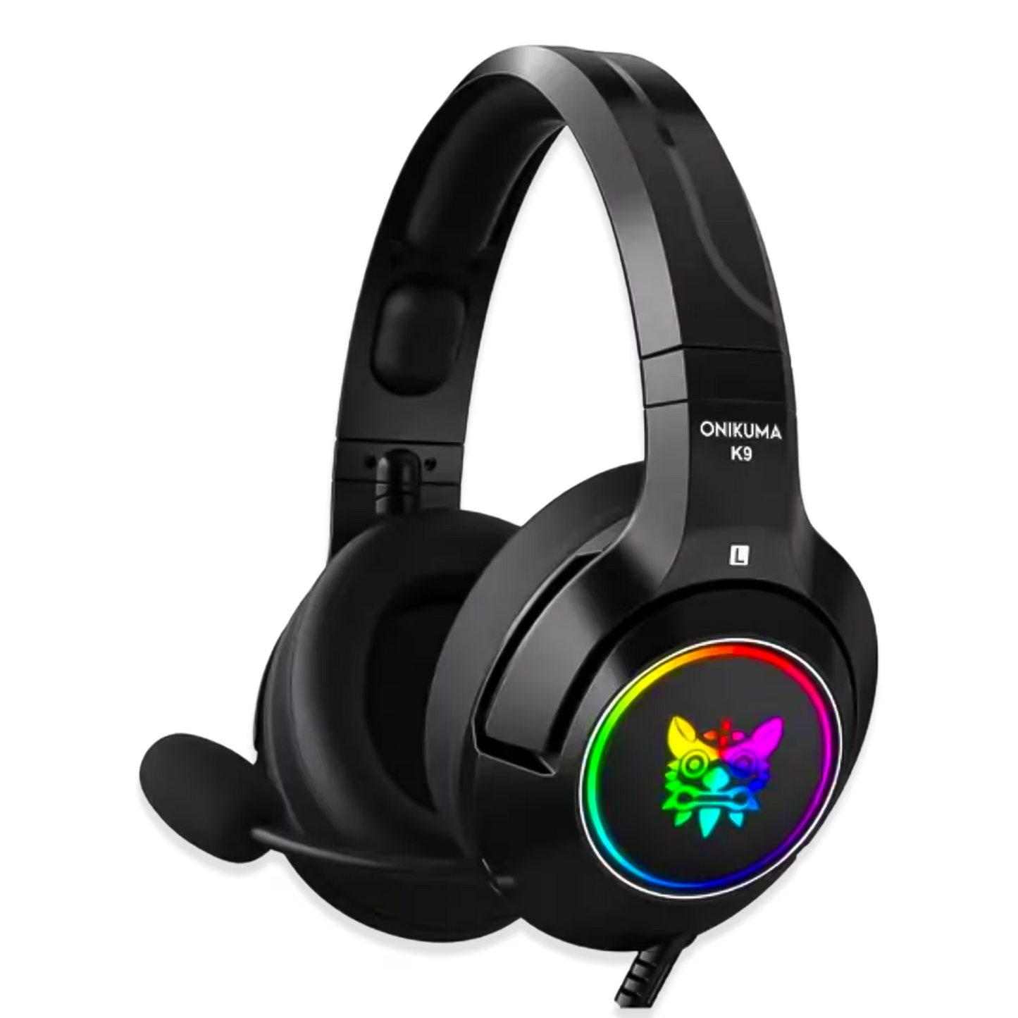 Diadema Gamer ONIKUMA K9 RGB Negra - Audio Alta Fidelidad 50mm Micrófono Retráctil