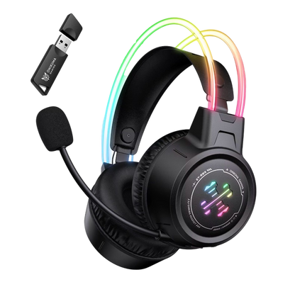 Diadema Gamer Inalámbrica Onikuma GT889 – Bluetooth 5.4 | 60H Batería | Tri-Modo 2.4G + BT + Cable | RGB | Mic Expuesto