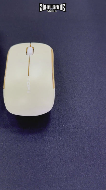 Combo Teclado y Mouse Inalámbrico Mofii Retro - 68 Teclas Redondas Habano | 2.4G Receptor Único