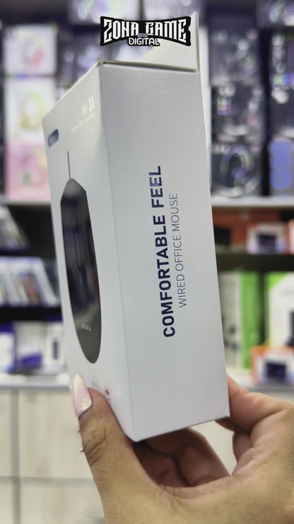 Mouse Óptico con Cable M-31 | DPI Ajustable Ergónomico USB