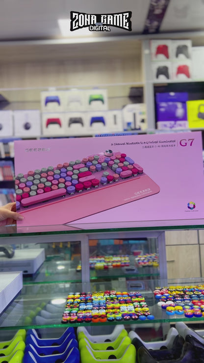 TECLADO MECANICO DE COLORES GEZZER G7 - HABANO