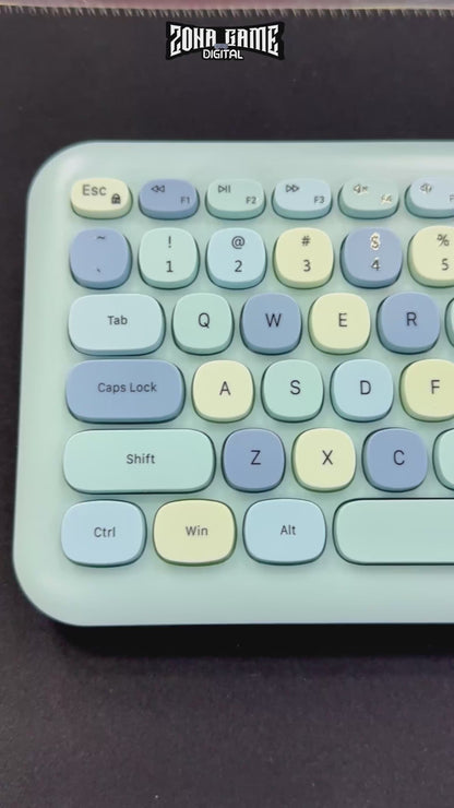 COMBO TECLADO Y MOUSE SILENCIOSO MOFII 0060- TURQUESA