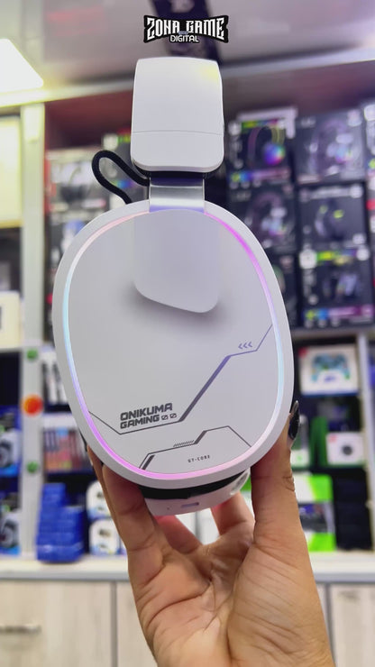 Audífonos Gamer Inalámbricos Onikuma GT836 Blanca | 4 en 1 | 60H Batería | PS5, PC, Switch, Móvil