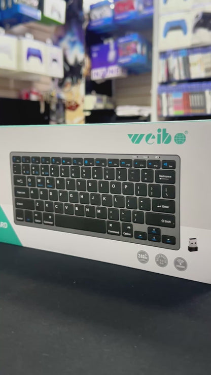 Teclado Inalámbrico Weibo WB-8055 Bluetooth 5.0 - 3 Modos Recargable Multi-Dispositivo