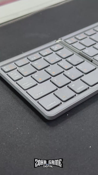 Teclado Plegable Bluetooth AOAS A-1008 con Touchpad Negro - Triple Plegable 40H Batería
