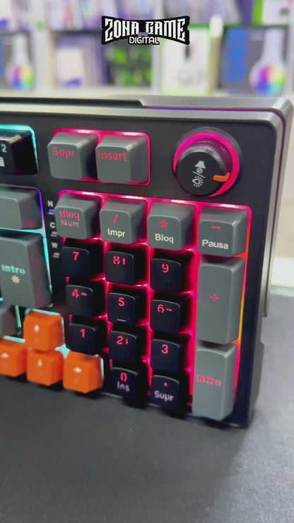 Teclado Mecánico Weibo WB-666 Negro – Switches Red | 97 Teclas | Iluminación Dinámica | Cable