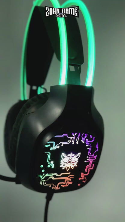 Diadema Gamer ONIKUMA X22 RGB Negra - Audio Estéreo 50mm