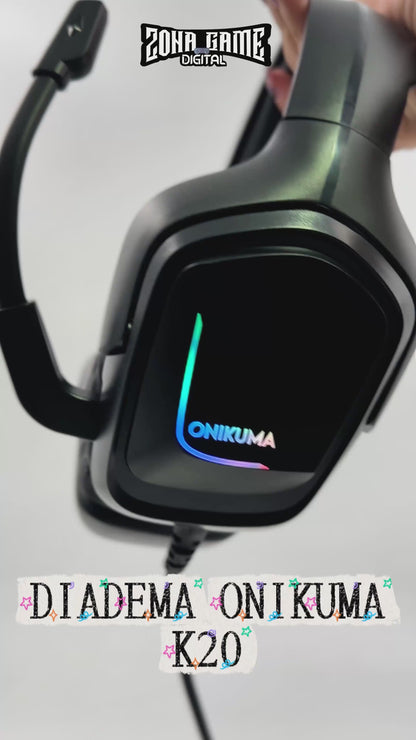 Diadema Gamer ONIKUMA K20 RGB - Audio Precisión 40mm Cancelación Ruido