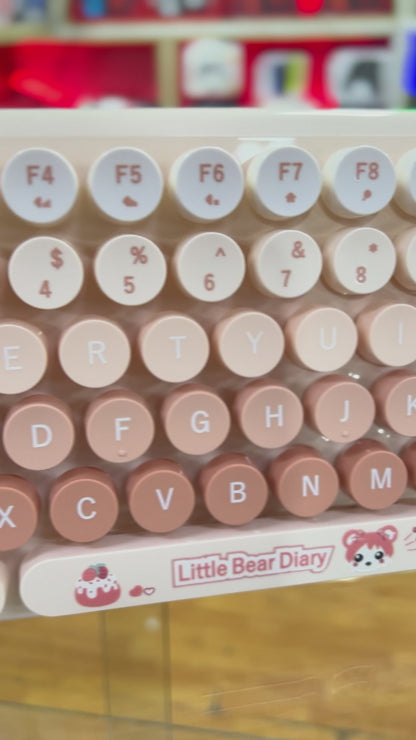 Combo Teclado Mouse Inalámbrico MOFii Candy Habano - 2.4G Silencioso 1200 DPI Compacto