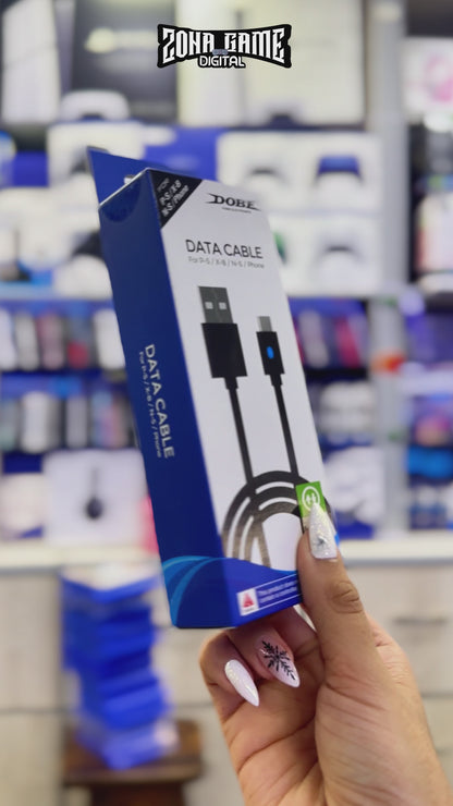 Cable USB-C DOBE 3m – Carga Rápida y Datos | PS5, Xbox Series, Switch y Celular