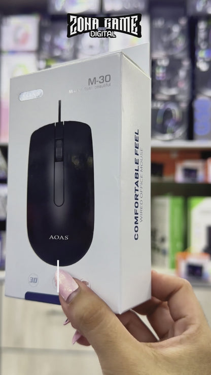 Mouse Óptico USB con Cable Weibo M-30 DPI Ajustable Ergonómico