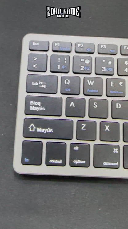 Combo Teclado y Mouse Inalámbrico Weibo WB-8077 Recargable - Bluetooth 5.0 + 2.4G con Ñ