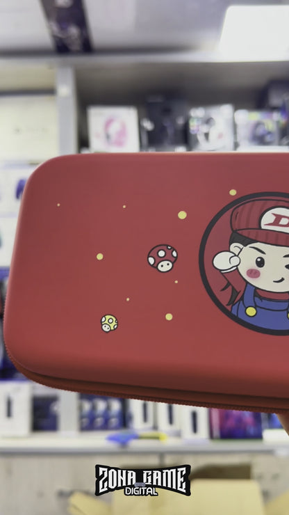 Estuche de Transporte Rígido con Diseño Rojo | Nintendo Switch 1 y Oled