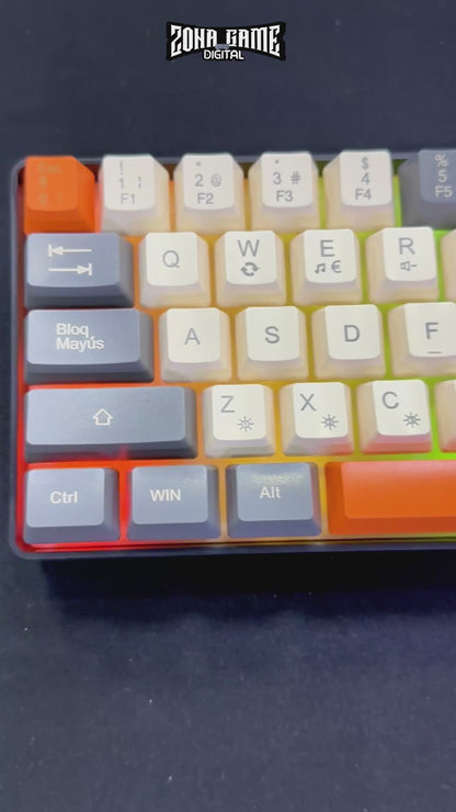 Teclado Gamer Weibo WB-333: Compacto, Cable Tipo-C y Luz Multicolor