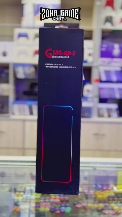 Pad Mouse Gamer RGB 80x30cm | Base Antideslizante Superficie Suave Costura Reforzada