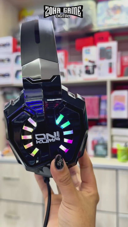 Diadema Gamer ONIKUMA X32 RGB – Drivers 50mm | Mic Flexible | Cable 2m | Universal