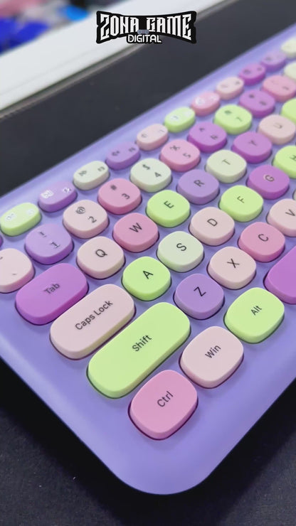 COMBO TECLADO Y MOUSE SILENCIOSO MOFII 0060-MORADO