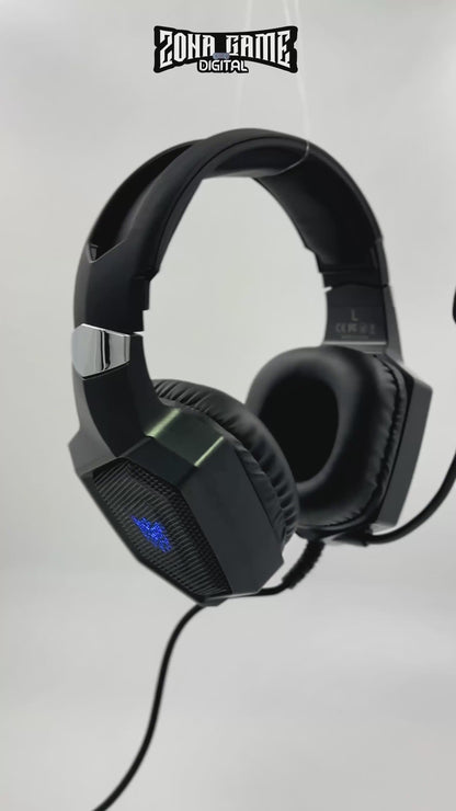 Diadema Gamer ONIKUMA K8 LED RGB Negra - Micrófono 360°