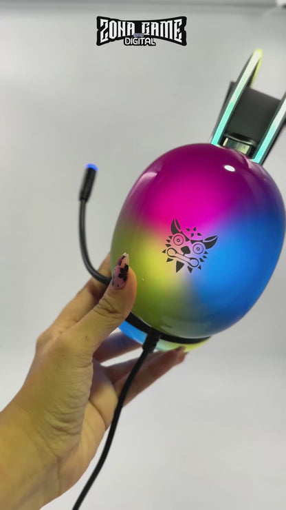 Diadema Gamer ONIKUMA X25 RGB Negra – Drivers 50mm | Audio Estéreo 3D | Mic Omnidireccional