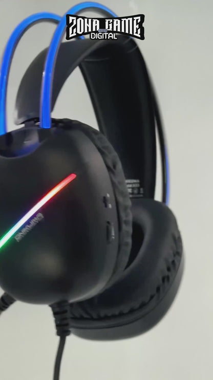 Diadema Gamer ONIKUMA X33 RGB Negra – Drivers 50mm | USB-C | Mic Cancelación Ruido