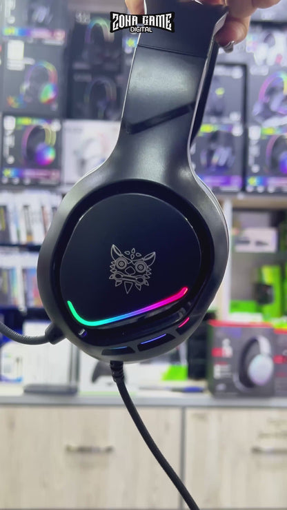 Diadema Gamer ONIKUMA X31 RGB Negra – Drivers 50mm | Mic Flexible 360° | Cable 2.1m