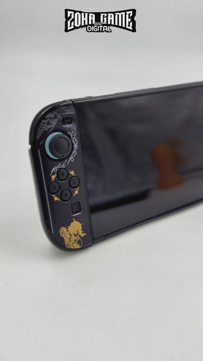 Funda Protectora ZELDA DORADA | Nintendo Switch 2 (Diseño Dividido)