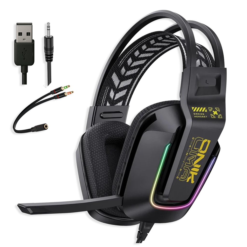 Diadema Gamer ONIKUMA X13 RGB - Audio Precisión Superior 50mm Doble Banda Elástica