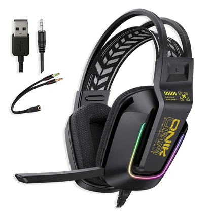 Diadema Gamer ONIKUMA X13 RGB - Audio Precisión Superior 50mm Doble Banda Elástica