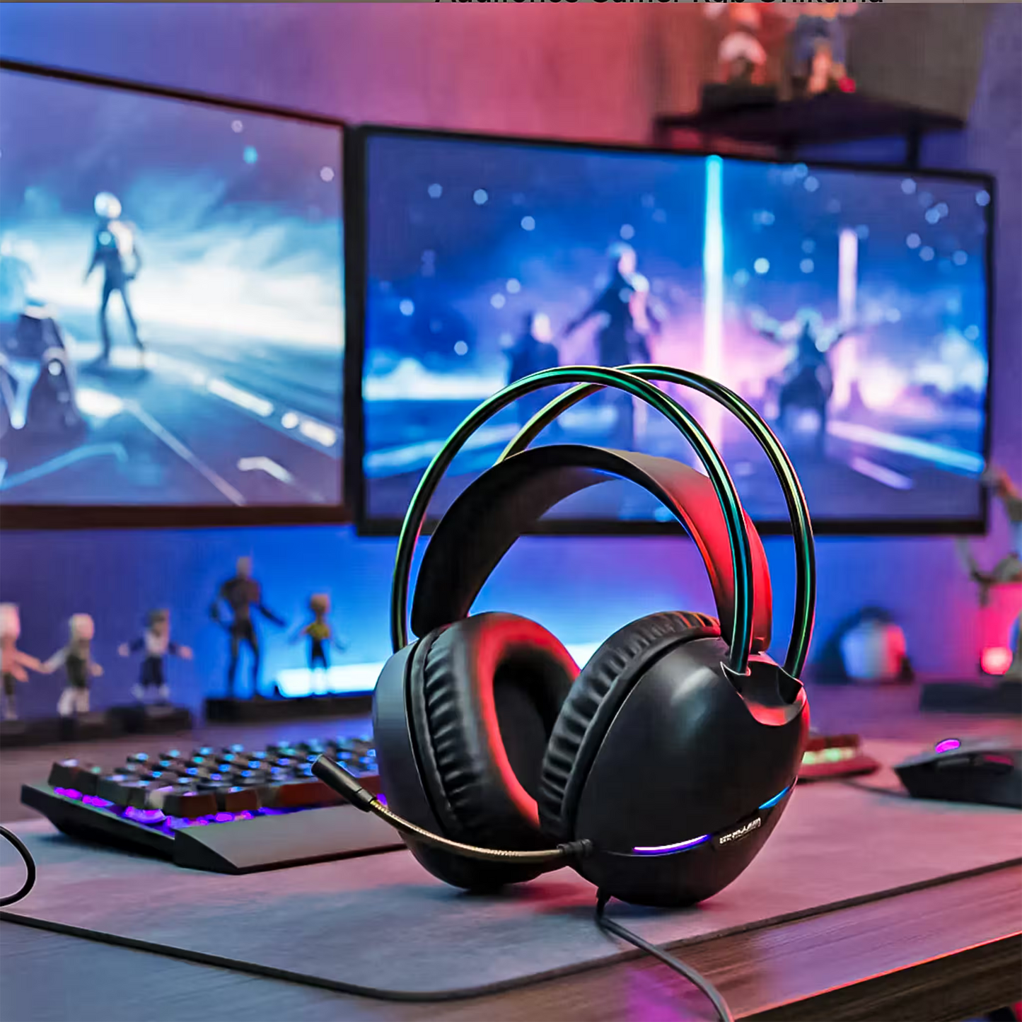 Diadema Gamer ONIKUMA X33 RGB Negra – Drivers 50mm | USB-C | Mic Cancelación Ruido